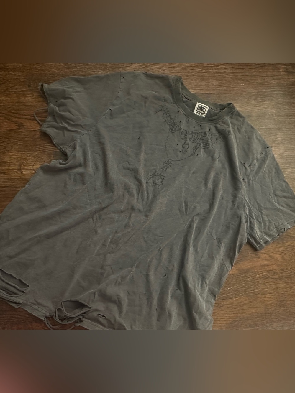 Undercover Faded Charcoal Graphic Tee 2003 Collection Spring Summer XL